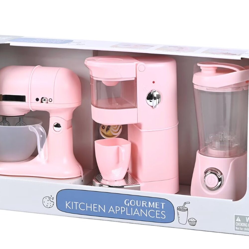 Gourmet Kitchen Appliance Playset for Kids - Pink NEW